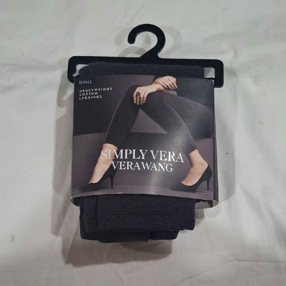 NEW.Simply Vera Vera Wang Women's Dark Gray Leggings Size S